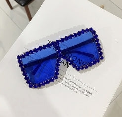 Cool Blue Big Box Sunglasses