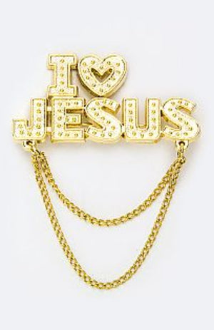 I Love Jesus Brooch
