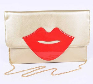 Iconic Lip Oversized Clutch Handbag